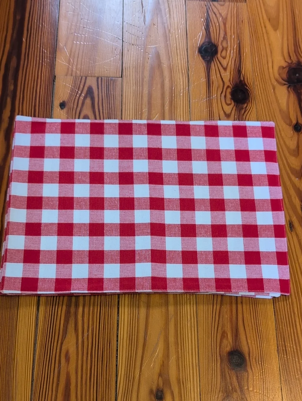 Red Buffalo Check Cotton Placemats Set of 4 Made In India Cottagecore Americana